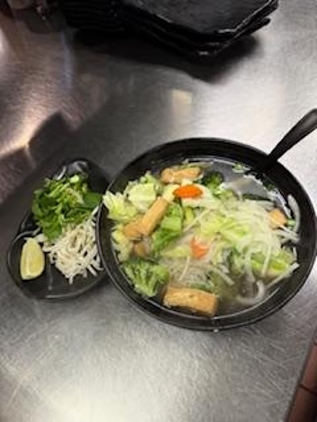 Vegetarian Pho Noodle Soup.