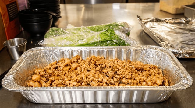 Chicken Lettuce Wraps for 8.